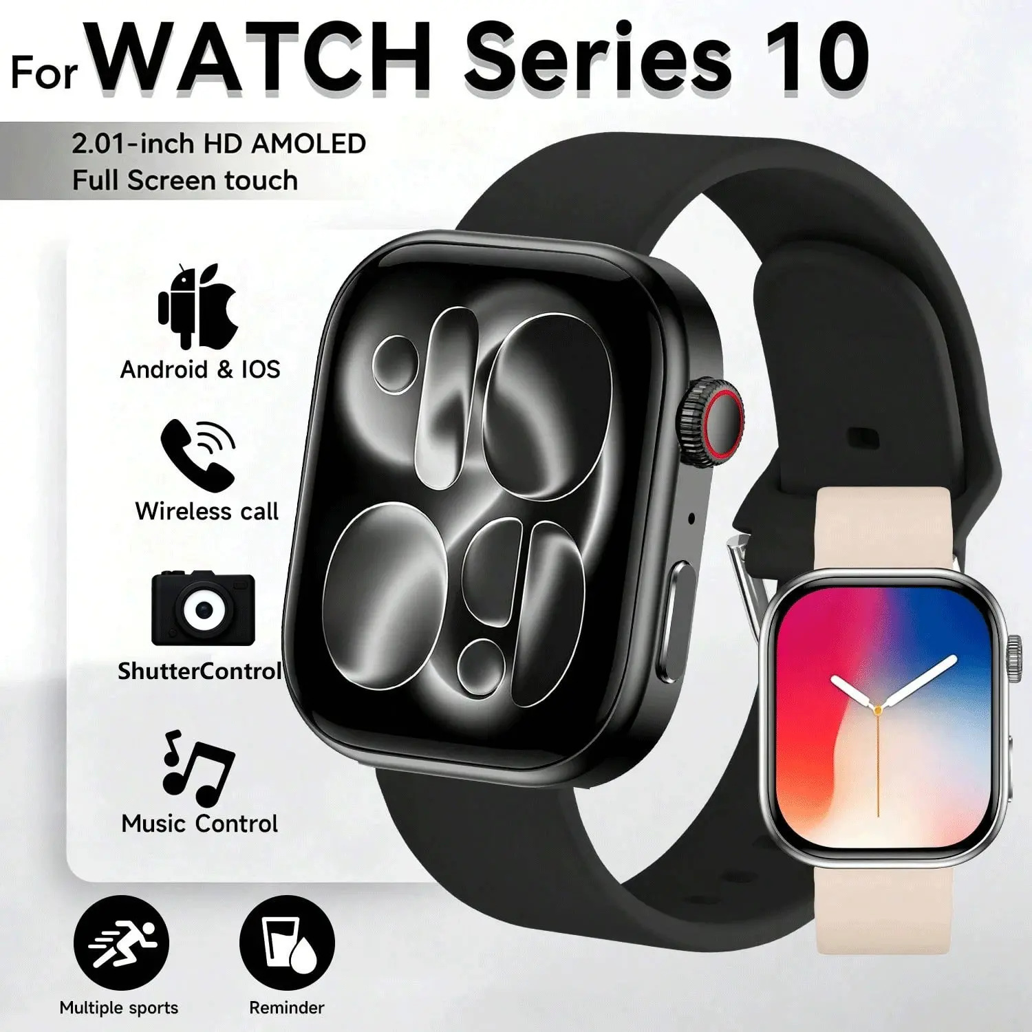 New Full Touch High-Definition Fashion Smart Watch, Supports Wireless Calling Function, Compatible With Android And IOS Phones, Perfect Gift For Women, Android Smartwatch