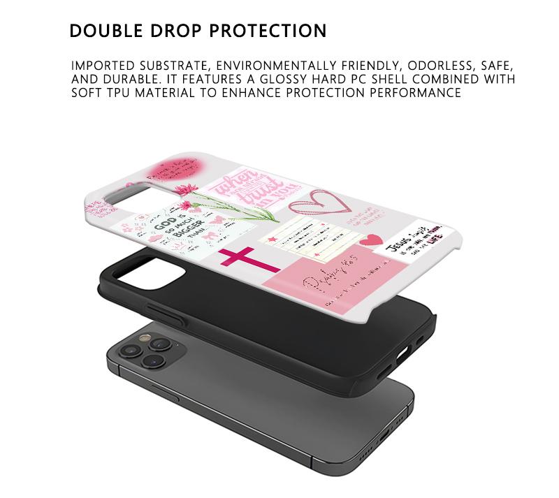 Bible Quotes Phone case for iPhone Samsung 17Pro Max Air 16 15Plus 14 13 12 11 XR XS Galaxy S25 S24 S23 S22 A71 A56 A55 A54 A53 A52 Note20 Ultra cases, Drop-Proof Phone Case Flower Cute Gift for Her.HY11