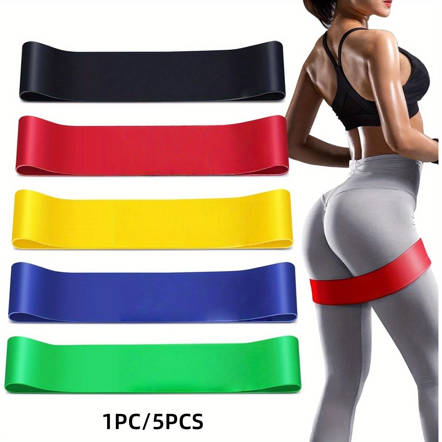 5-Piece Resistance Band Set with Door Anchor, Ankle Straps, and Carry Bag, Ideal for Home Gym Travel, Workout Bands 5-40 Lbs