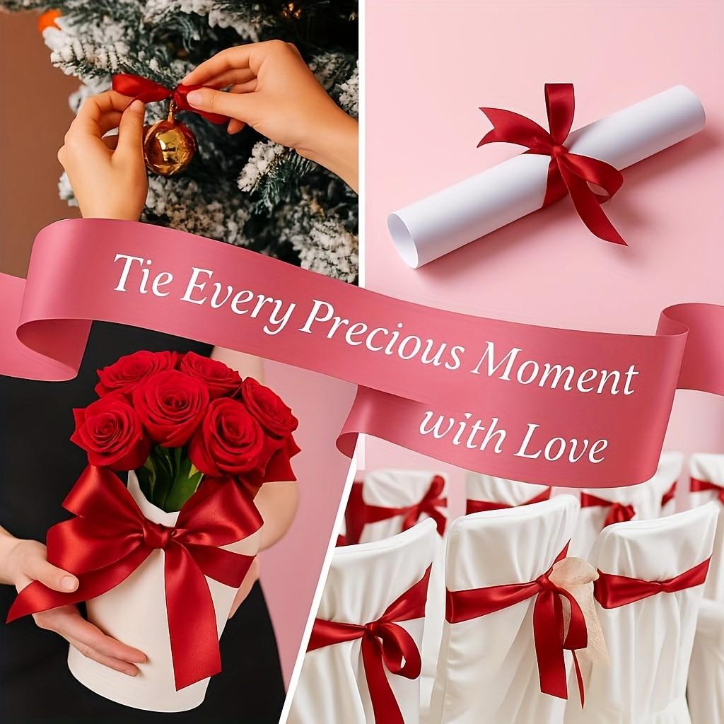 Luxurious Handmade Satin Ribbon, Perfect for Gift Wrapping, Wedding Decor, Halloween Bow Making, Party Styling, Crafts, Bridal Shower Decoration