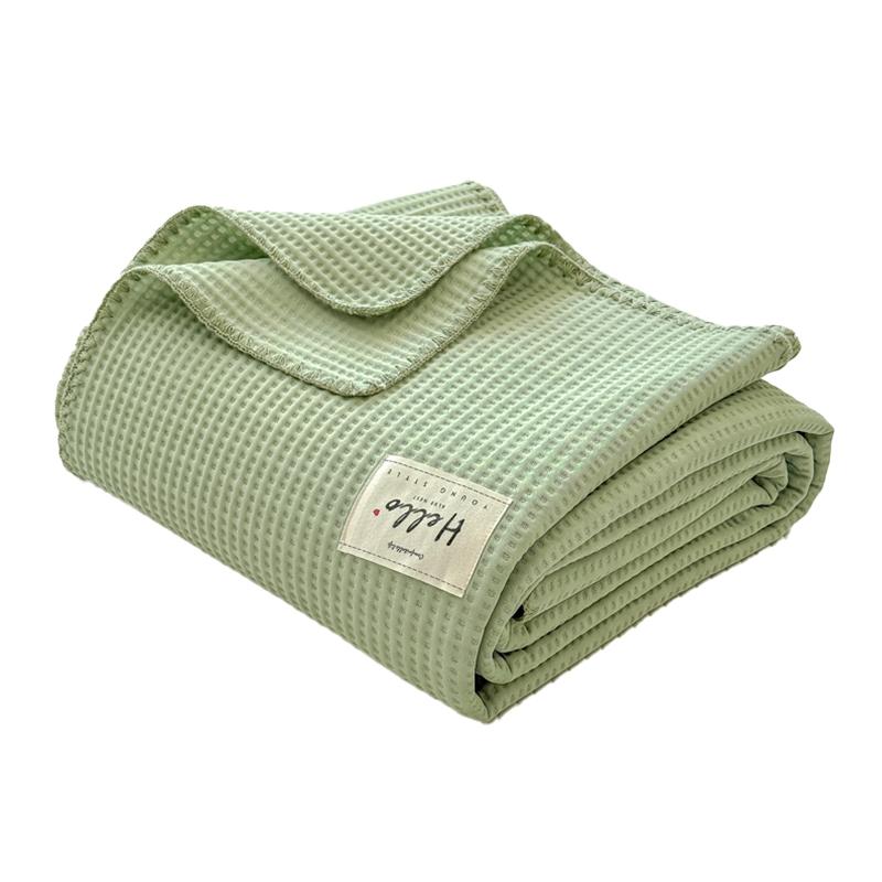 Breathable Waffle Weave Blanket, Lightweight Soft Cool Bed Blanket, Multi-Color Options, Suitable for Bedroom Sofa Travel