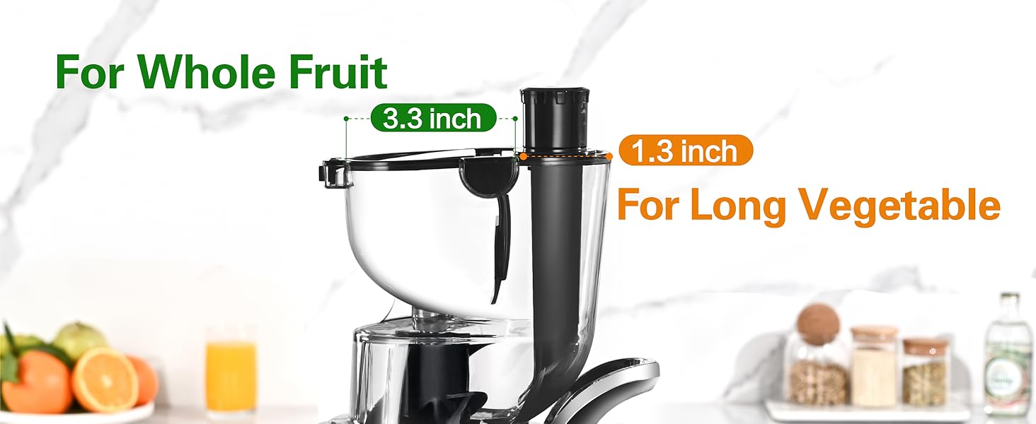 Cold Press Juicer, Slow Masticating Juicer Machine for Fruits & Vegetables, High Juice Yield, Easy Clean, BPA-Free, Quiet Motor, Fresh Juice Maker for Home