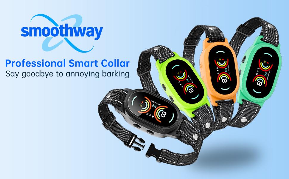 Smoothway Dog Bark Collar, Smart Anti False Triggering AI Chip, IP67 Waterproof Rechargeable Anti Bark Collar with Adjustable Sensitivity, Perfect for Small Large Dogs (Green) Smoothway Dog Bark Collar, Smart Anti False Triggering AI Chip, IP67 Waterproof Rechargeable Anti Bark Collar with Adjustable Sensitivity, Perfect for Small Large Dogs (Green)