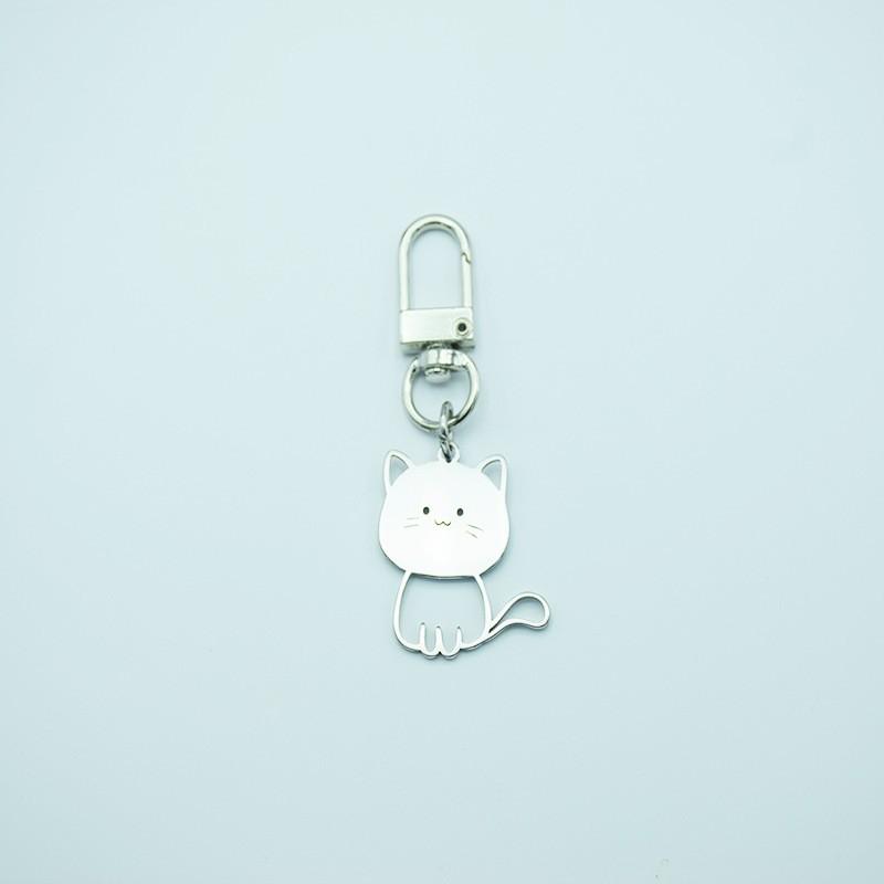 Cute Cat Keychain Set of 2, Cartoon Animal Keychains, Birthday Gift, Suitable for Daily Use and Outdoor Wear
