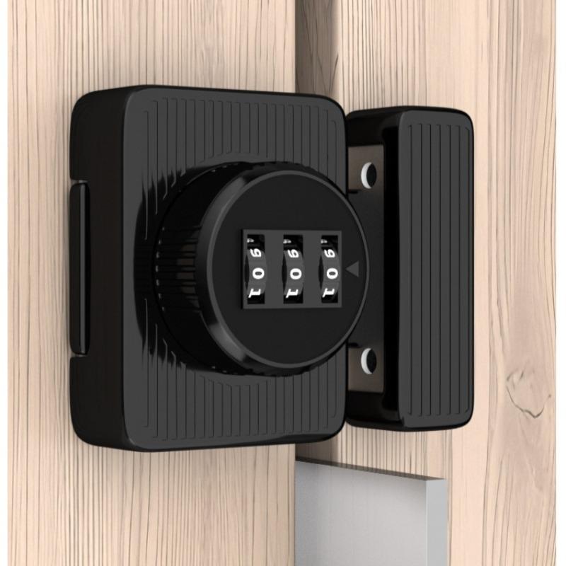 No-Drill Code Lock Bolt Latch Reversible Cabinet Drawer Storage Door Security Lock for Bedroom