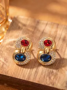 1 fashionable and cute geometric contrasting color earrings, suitable for daily wear, vacation and dating occasions, and also a surprising and exquisite small gift.
