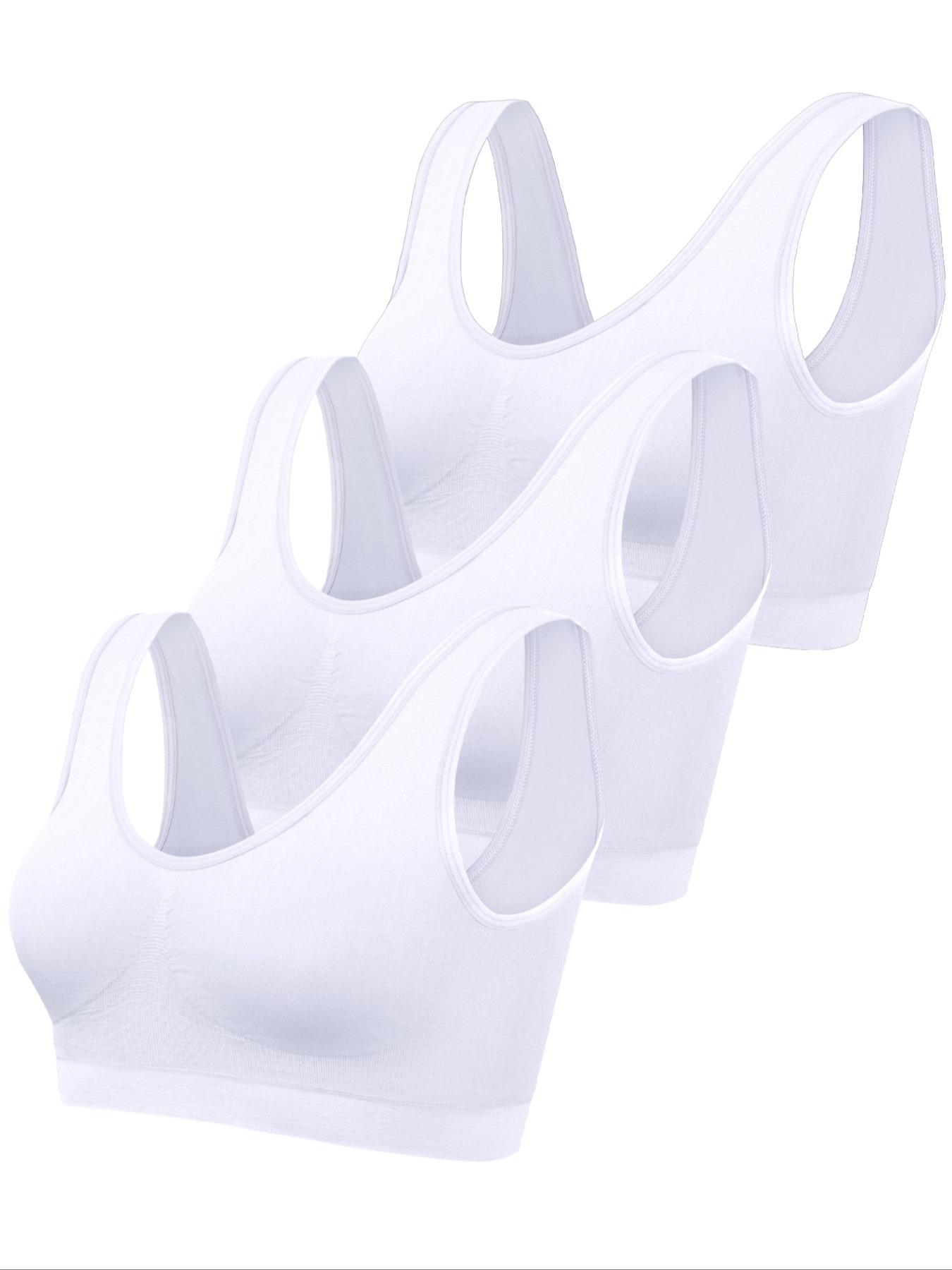 Women's Solid Backless Wireless Push Up Bra, Comfortable Breathable Simple Crop Tank Top for Daily Wear, Women's Bralette Lingerie Top for All Seasons