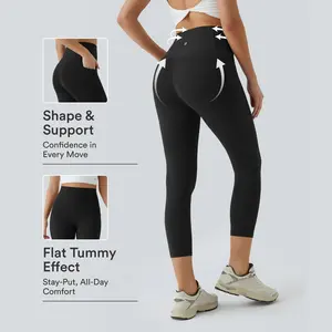 Halara UltraSculpt™ High Waisted Tummy Control Pocket Shaping Training Capri Leggings