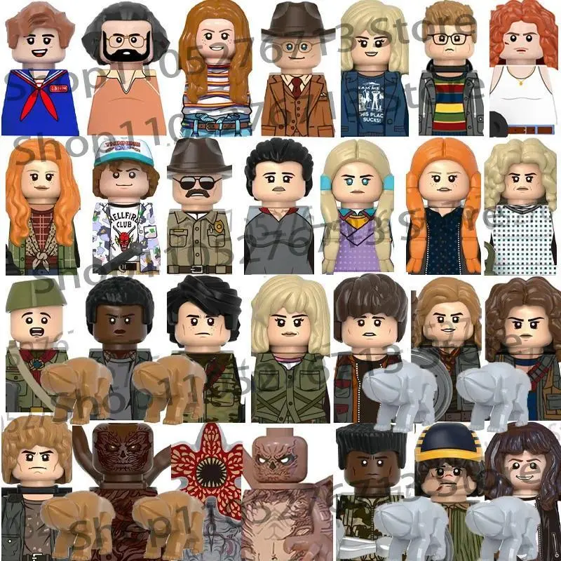 75 Style Horrible Movie Dustin Holly Hopper Mike Max Building Blocks Vecna Eleven Demogorgon Action Figure Bricks Kids Toys