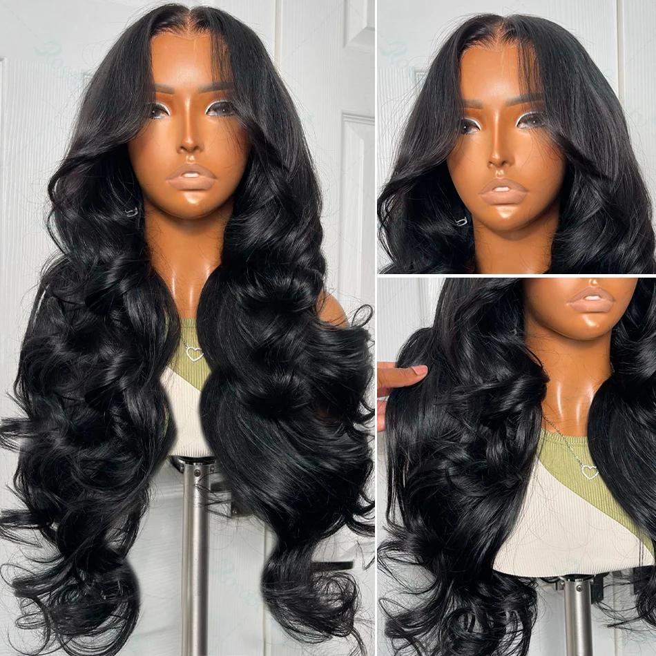 Bling Hair Body Wave 6x4 Glueless PrePlucked Remy Hair Wigs Ready To Wear Transparent Pre Cut 5x5 Lace Closure Wig For Black Women