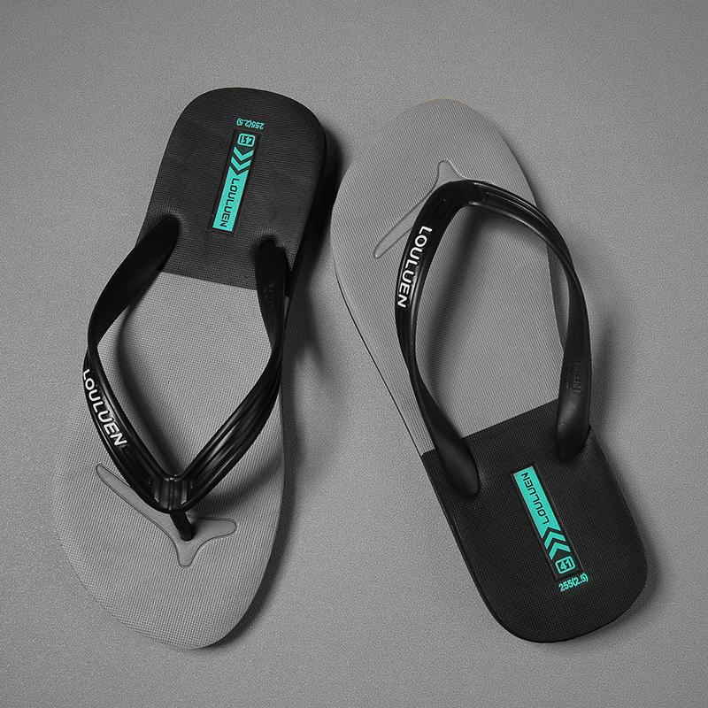 Men's PVC Flip Flops, Casual Comfortable Beach Sandals, Lightweight Non-Slip House Slippers, Ideal for Living Room, Bathroom, Beach