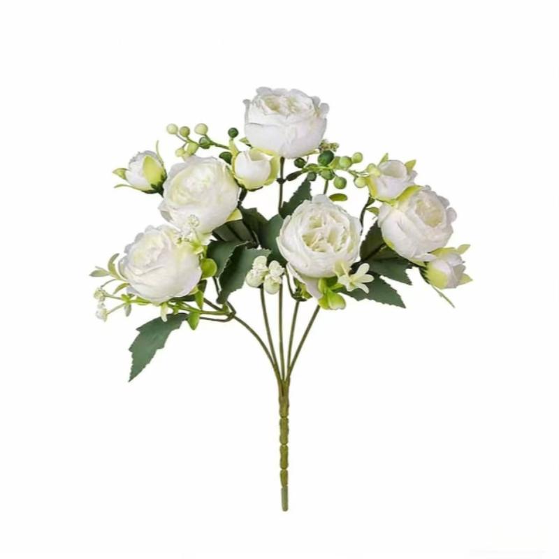 4pcs Realistic Two-Tone Pink Artificial Peony Bouquet, DIY Fake Flowers for Home Living Room Decor, Wedding Decor, Valentine's Day Gift, Long-Lasting Faux Flowers Perfect for Birthday Party, Garden, Bedroom, Dining Table, Window Sill & Bridal Bouquet