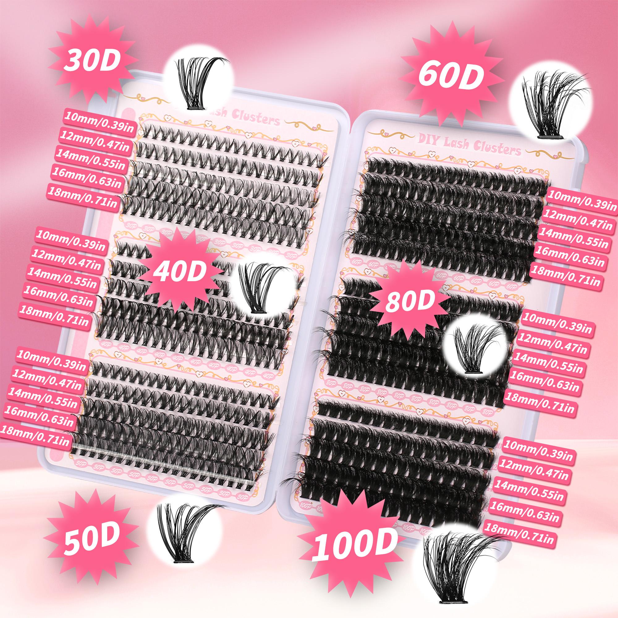 Lash Clusters Book 30D/40D/50D/60D/80D/100DExtensions Kit lash clusters kit Eyelash Extension Kit Eye Lashes, fairy lash clusters Extension Kit Lashes Clusters KitWispy Manga Lashes, Individual Lashes Eyelash Extension Lashes Halloween Makeup