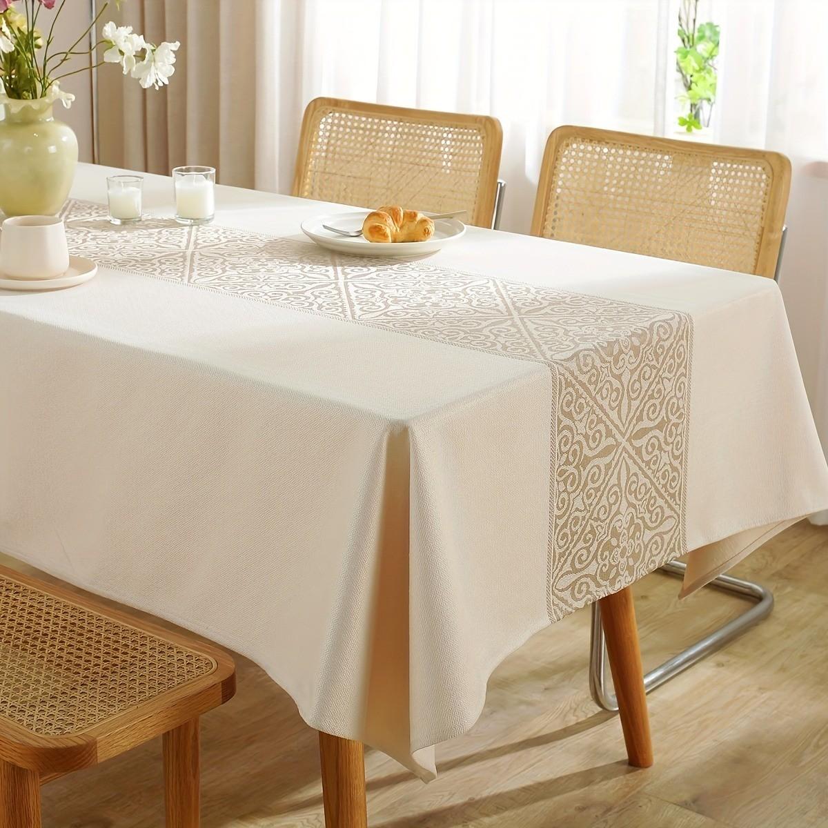 Nordic Style Rectangular Party Tablecloth, Living Room, Classroom, Hotel Dining Cover, Recommended for Long and Rectangle Tables, Picnic Table Cover