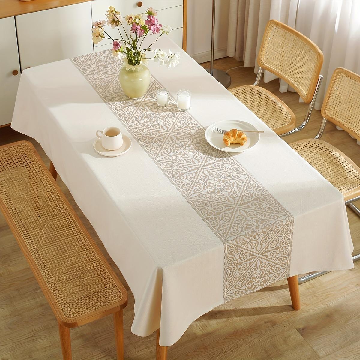 Nordic Style Rectangular Party Tablecloth, Living Room, Classroom, Hotel Dining Cover, Recommended for Long and Rectangle Tables, Picnic Table Cover