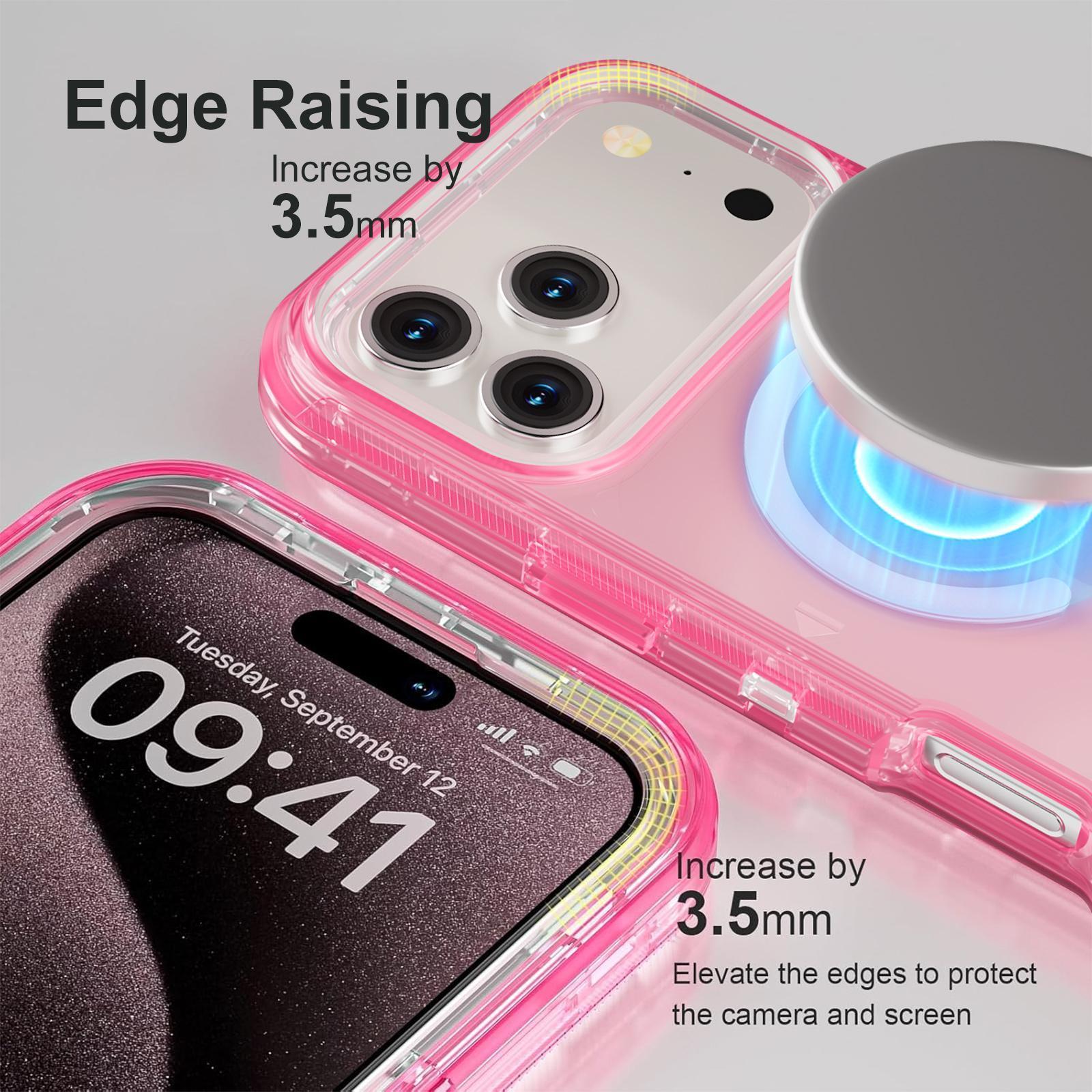 Chic Aesthetic Magnetic Clear Phone Case for iPhone 17 16 15 14 13 Series - 3-in-1 Dual Layer Heavy Duty Motif with Advanced Shockproof Protection and Secure Alignment, Premium Everyday Cover, Perfect for Daily Work, Outdoor Travel & Lifestyle Styling