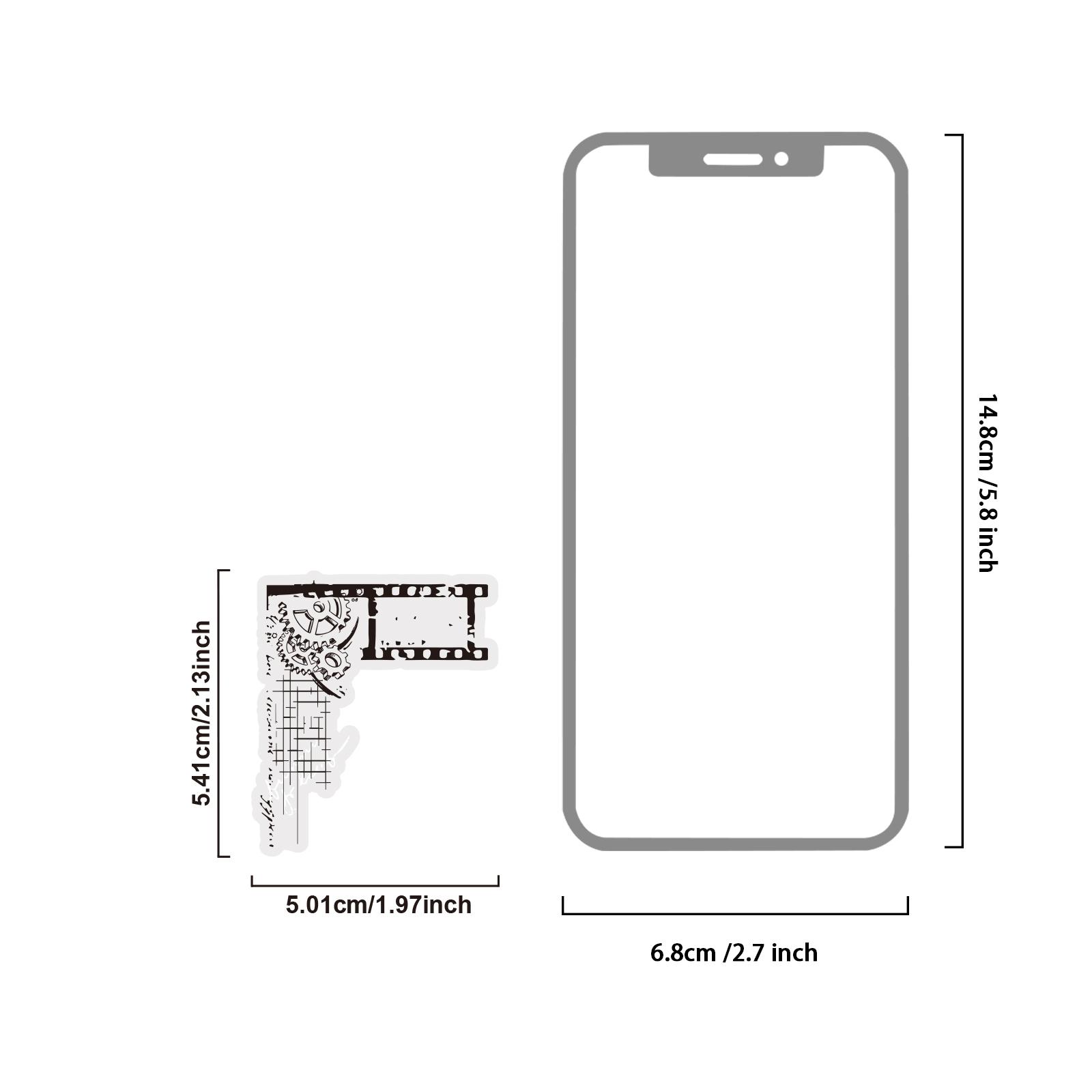 Etori Life 30Pcs Vintage Black and White Clock Film Phrase Stickers Light Retro Journal Decoration Stickers for Laptops, Phone Stickers, Suitcases, Office Decoration Accessories, Guitars, Photo Albums, DIY Crafts, Room Decoration, Card Making