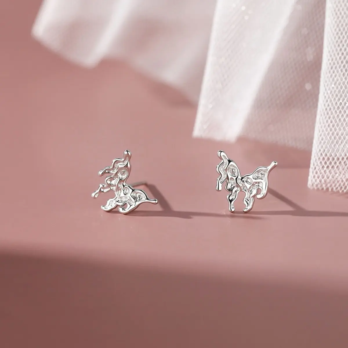 S999 Silver Lava Butterfly Earrings for Women, Irregular Texture Light Luxury Niche Earrings, Cool and Personalized Silver Earrings, Daily Commuting Atmosphere Silver Accessories