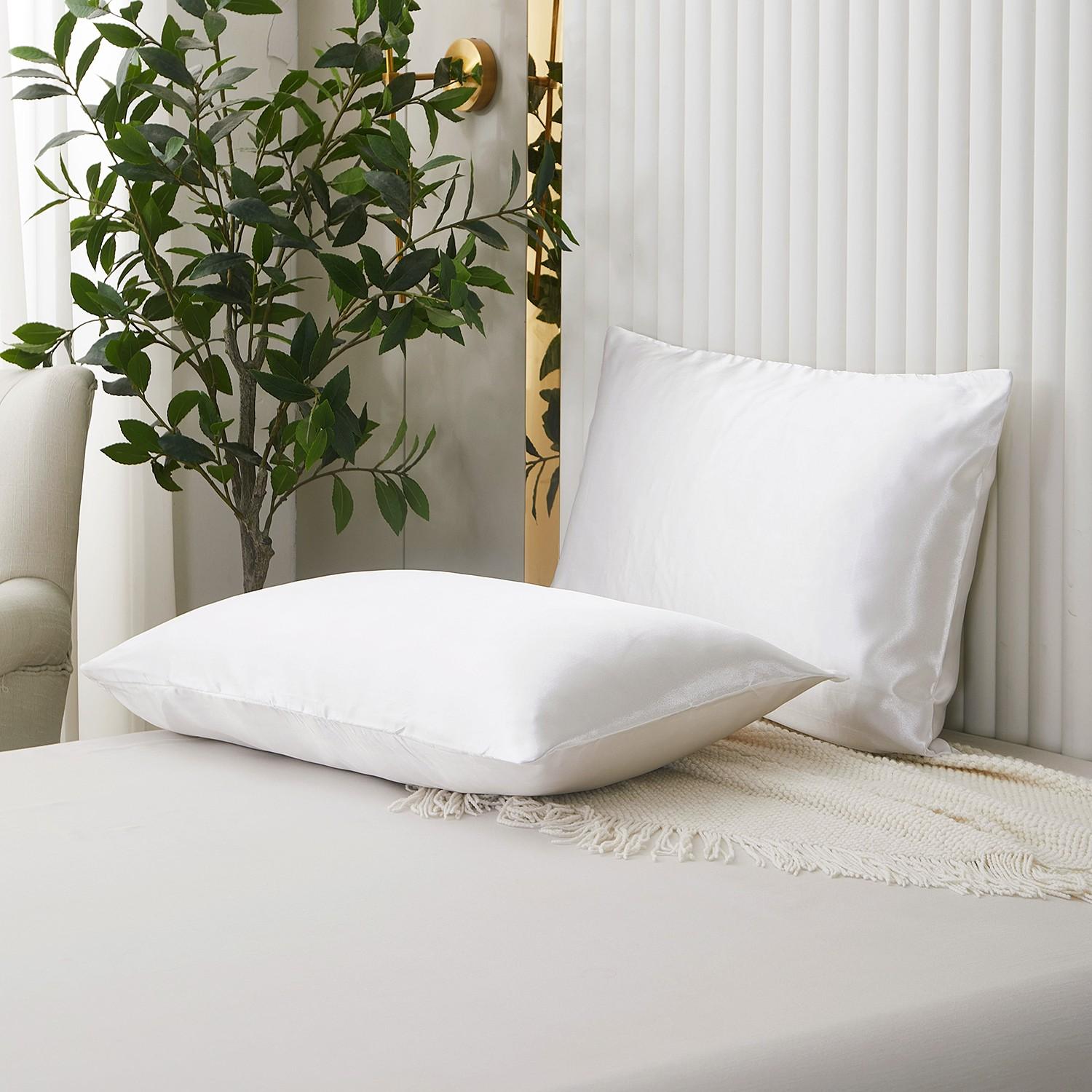 2-Pack Satin Pillowcases.Gentle on skin and hair, breathable, smooth and cool.Ideal for a comfortable night's sleep