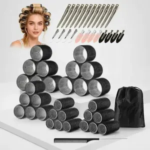 2026 Lightweight Hair Curlers & Clips Set, 48pcs/set Including 24 Rollers & 24 Clips,Heatless Hair Styling Tools for Long, Medium & Short Hair, Heatless Curls, Heatless Styling Kit & Hair Curling Rods