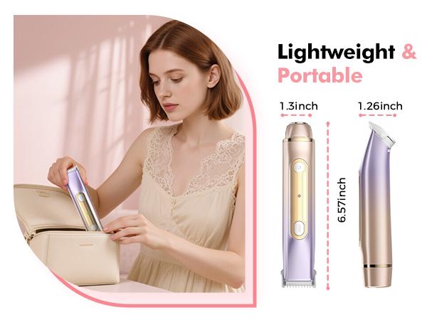 2-in-1 PVBKZ Bikini Trimmer | Painless Electric Shaver for Face, Body & Intimate Areas