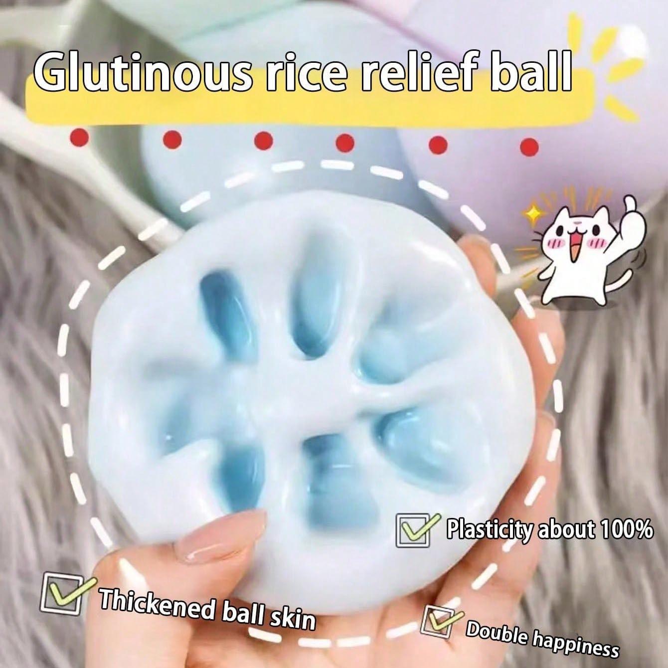 Glutinous Rice Stress Relief Ball, Super Stretchy Squeeze Ball for Party Favors, Anxiety Relief Sensory Ball, Office & Classroom Use