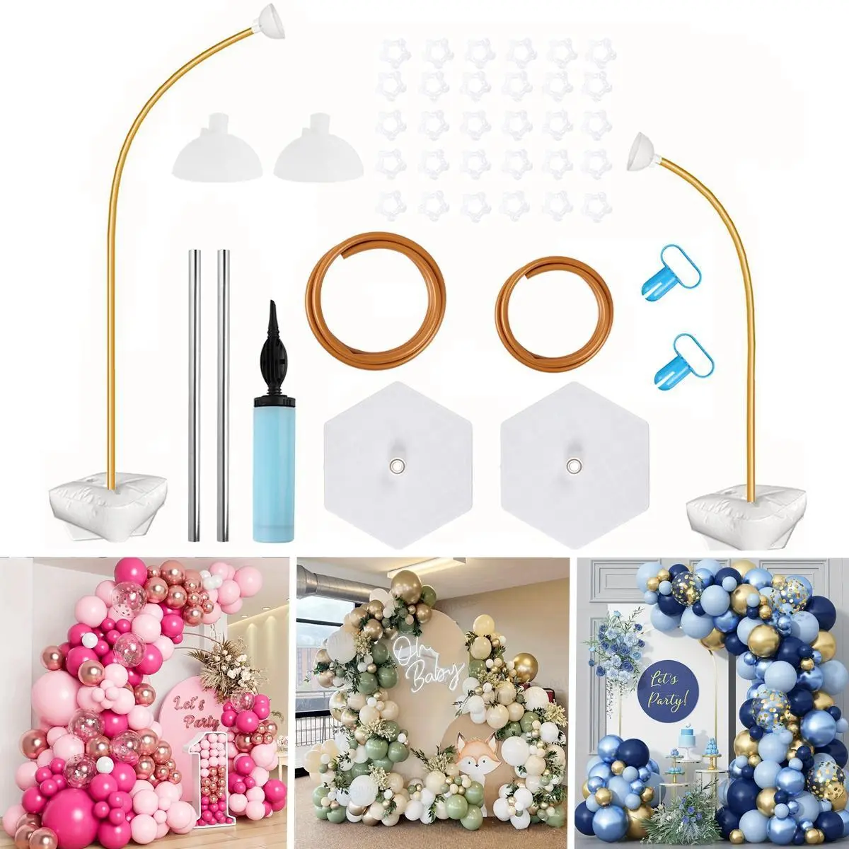 1set Multifunction Balloon Arch Kit, Balloon Stand, Balloon Accessories Perfect For Wedding, Birthday And Holiday Party Background Decoration, Balloon Support Holder