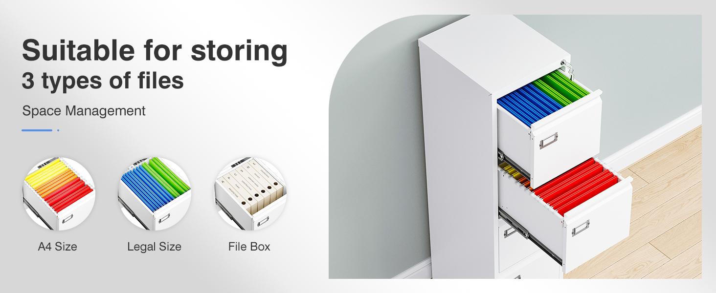 Yizosh 4 Drawer Black File Cabinet with Lock, Filing Cabinets for Home Office, Metal Locking Office File Storage Cabinets with Drawers, Vertical Small Filing Cabinet Organizer for Legal/A4 Yizosh 4 Drawer Black File Cabinet with Lock, Filing Cabinets for Home Office, Metal Locking Office File Storage Cabinets with Drawers, Vertical Small Filing Cabinet Organizer for Legal/A4