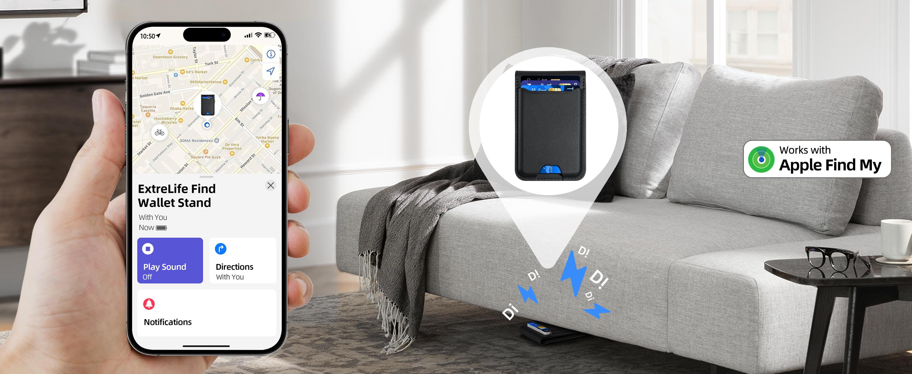 for Magsafe Wallet, Works with , Strongest Magnetic Wallet for Phone 16 15/14/13/12 promax plus Series, for Phone Wallet with Adjustable Stand, Wallet Tracker, 6 Cards Holder, Vegan Leather, Black Cellphone