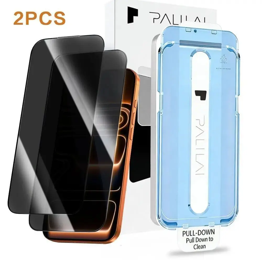 2-Pack Privacy Tempered Glass Screen Protector for iPhone 13-18 Pro Max Plus Air, 28-Degree Anti-Spy, 9H Hardness, Bubble-Free Installation, Smartphone/Cellphone/Handheld Devices Protection, Full Coverage Compatible with iPhone Series