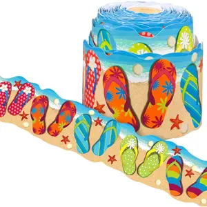 68.9 Feet Summer Bulletin Board Border, Butterflies Flowers Bee Space Inspirational Cute Decor for Classroom Bulletin Boards Chalkboard Wall Decor