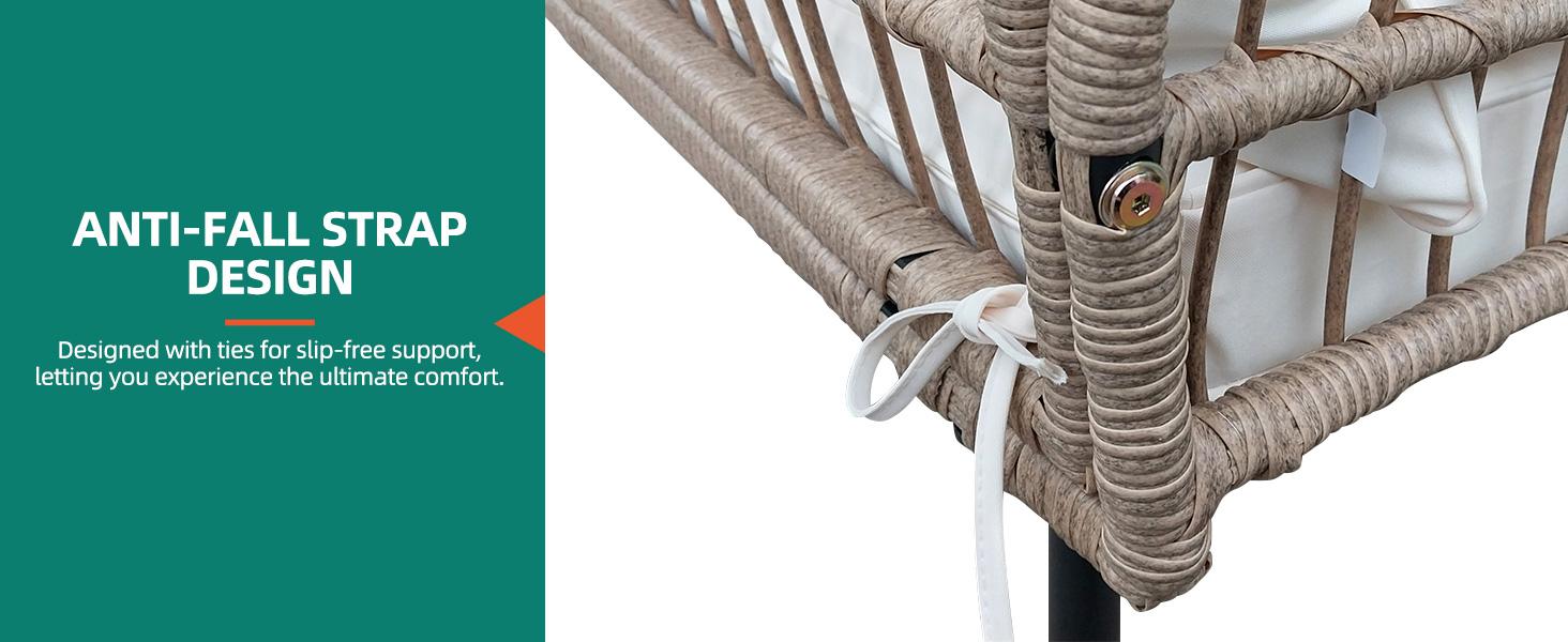 YITAHOME Patio Furniture Set, 3 Pieces Outdoor Wicker Rattan L-Shaped Sectional Sofa Set, Detachable Lounger with Cushions and Coffee Table for Backyard, Porch, Balcony - Beige