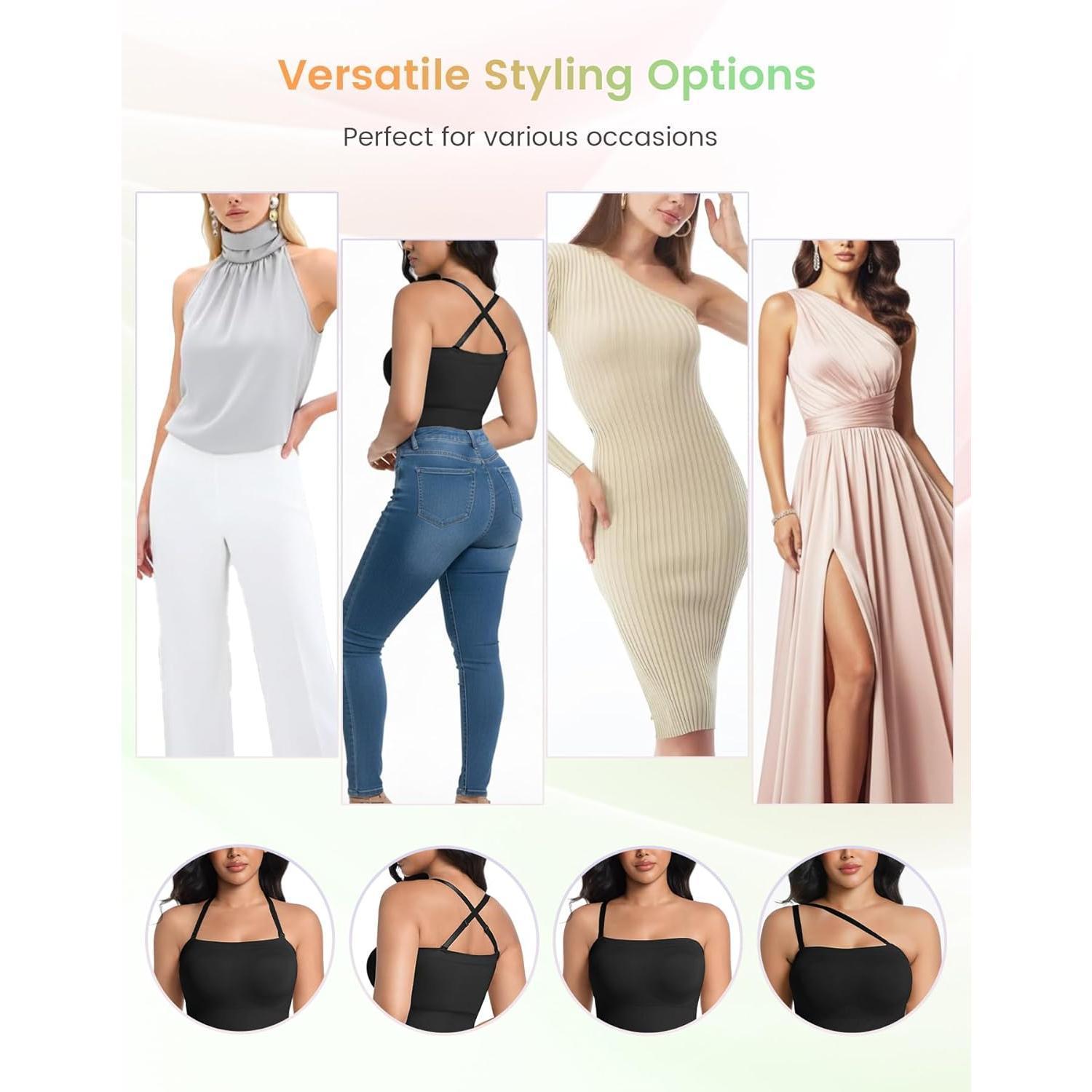 Women's Strapless Shapewear Bodysuit, Seamless Faja Style Waist Trainer with Built-in Bra for Tummy Control & Body Contouring, Casual, Waist Trainers, Shapewear For Women, Bodysuit For Women