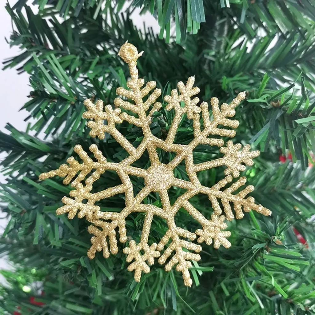 10pcs/pack 10x10cm Christmas Tree Pendant, Snowflake Decor, Handmade DIY Home Decoration, Festive Holiday Ornaments