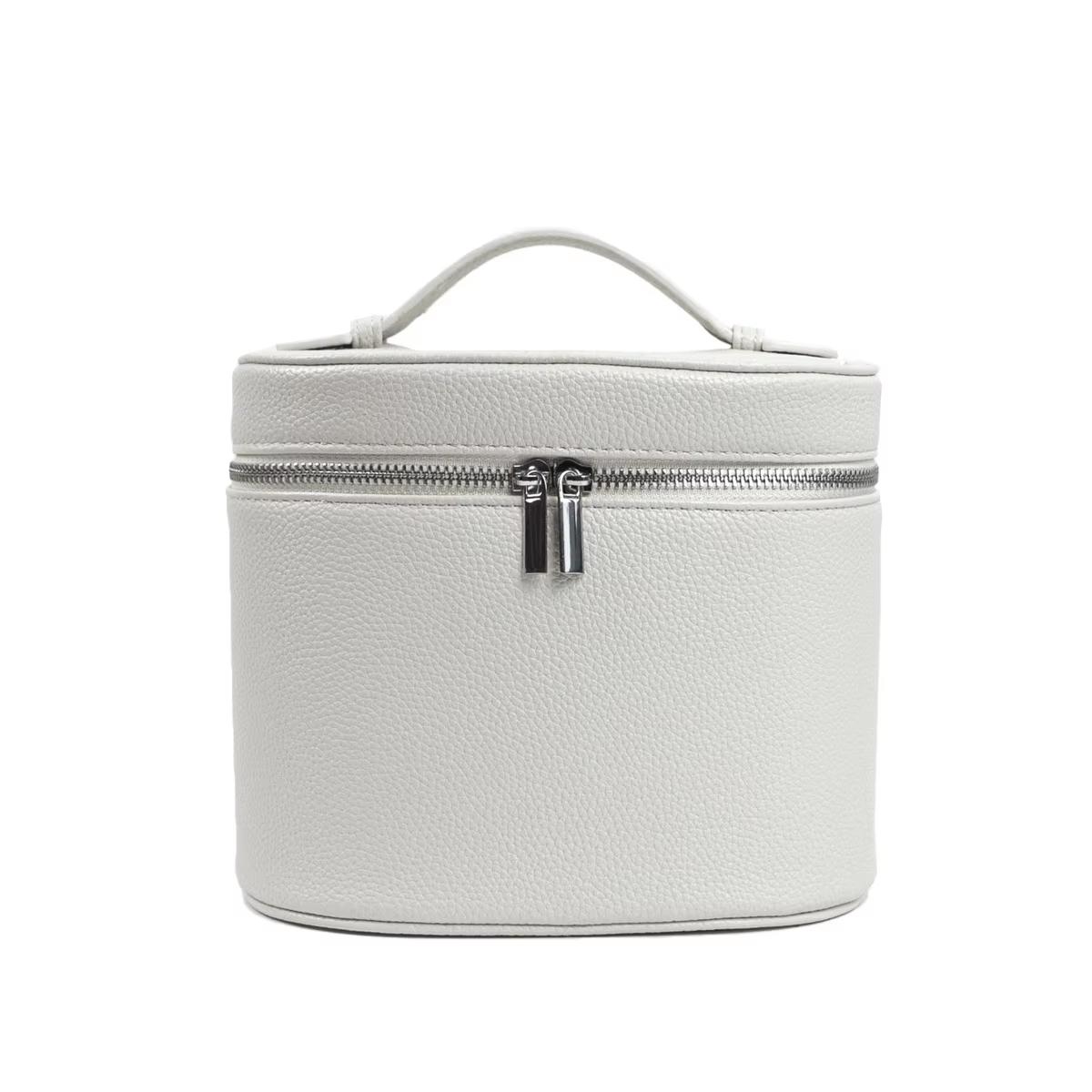 Large-capacity PU leather cosmetic box with internal storage box, customizable names and letters, travel portable makeup organizer bag