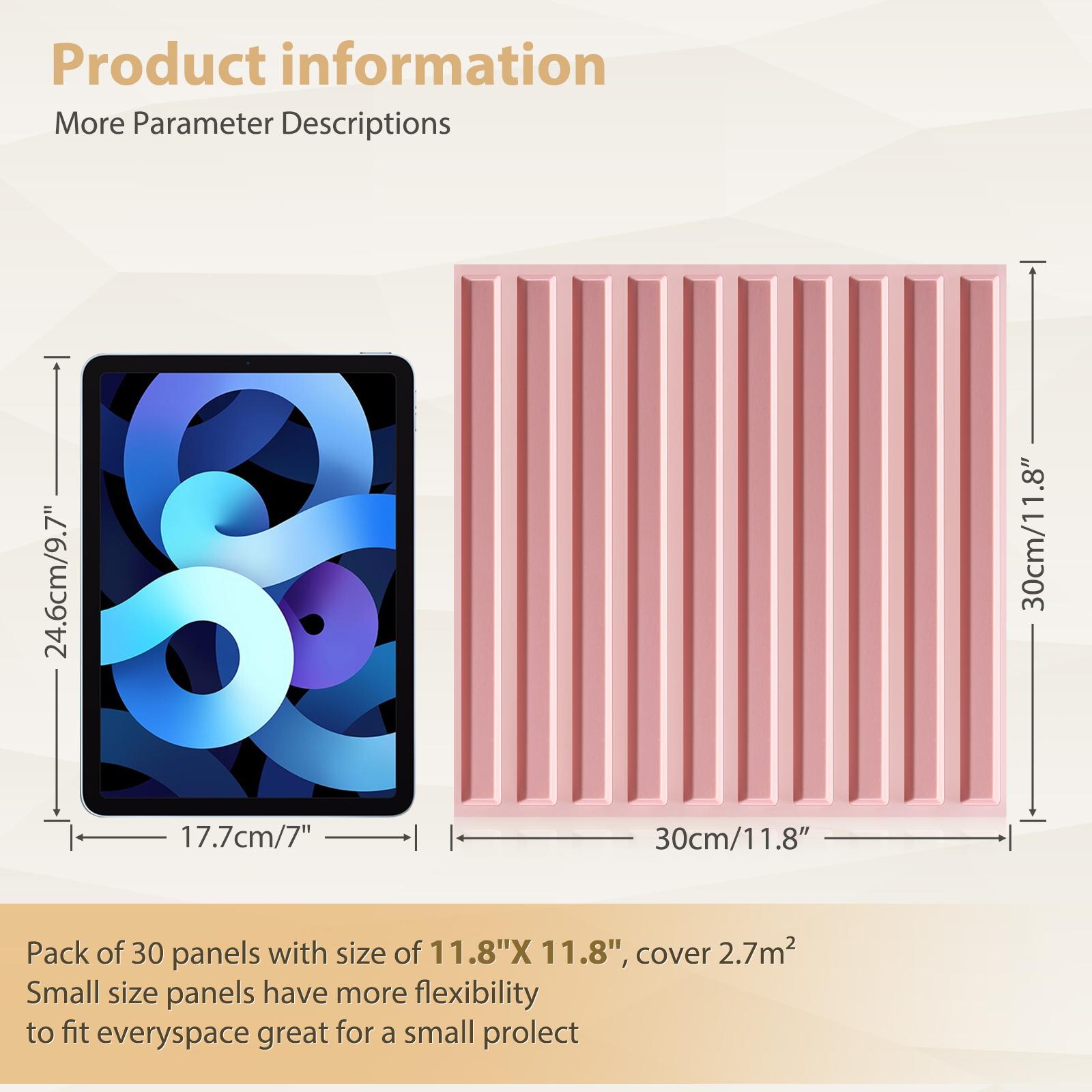 FLOLEOPA PVC Plastic 3D Wall Panels, Waterproof and Fire-Resistant, 11.8x11.8 inches, Approx. 1mm Thickness. Ideal for Living Rooms, Bedrooms, Hotels, Offices, Game Rooms, and TV Feature Walls. Modern Home Decor Vinyl. Includes Installation Accessories.
