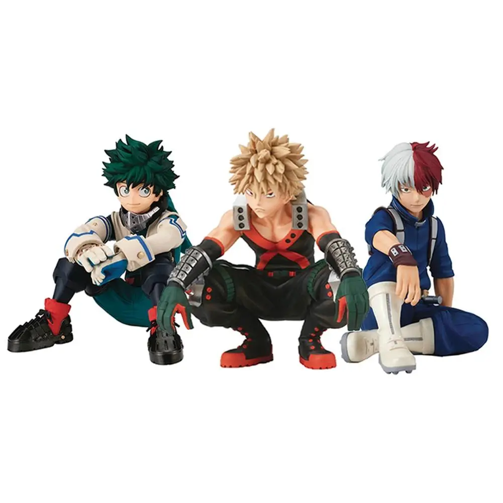 Anime MHA figure Bakugou Katsuki anime figure Todoroki Shouto figures Midoriya Izuku noodle stooper Asui Tsuyu PVC statues gifts