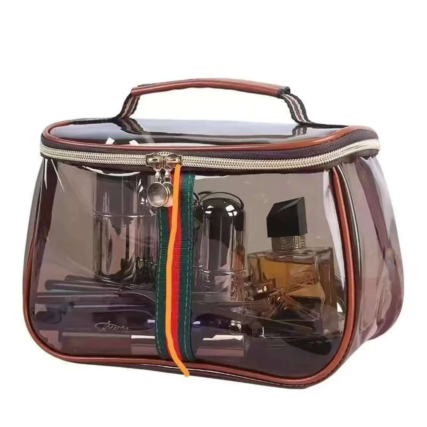 Translucent waterproof cosmetic bag Retro large capacity portable toiletry storage bag portable cosmetic bag category Toiletry storage bag category Travel storage bag category Home storage bag category