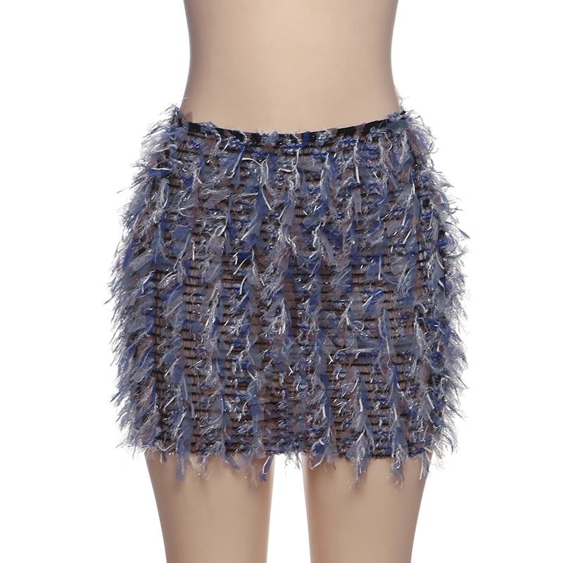 2025 Trendy Bohemian Summer Skirts, Women's All Over Print Fringe Bodycon Skirt, Casual Fashion High Waist Mini Skirt for Daily Outdoor Wear, Ladies Bottoms for Summer, Boho Casual Skirts