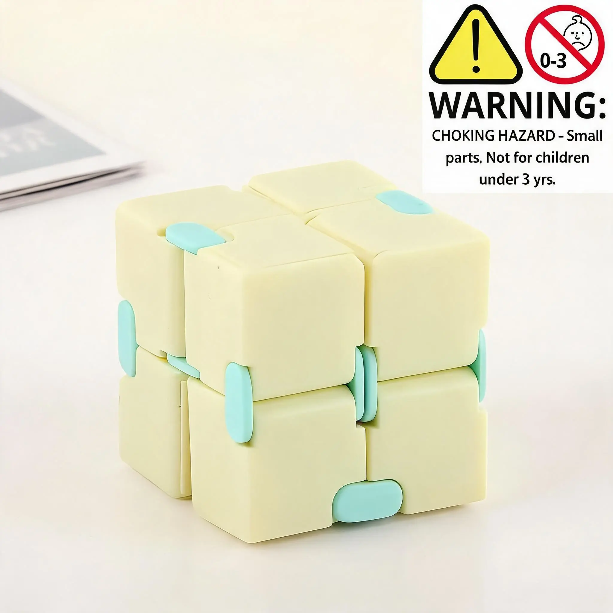 Macaron Color Series Multi-Color Cube Stress Relief Toy, Infinite Magic Cube Fidget Cube for Kids Aged 5-6 Portable Carry-On Plaything