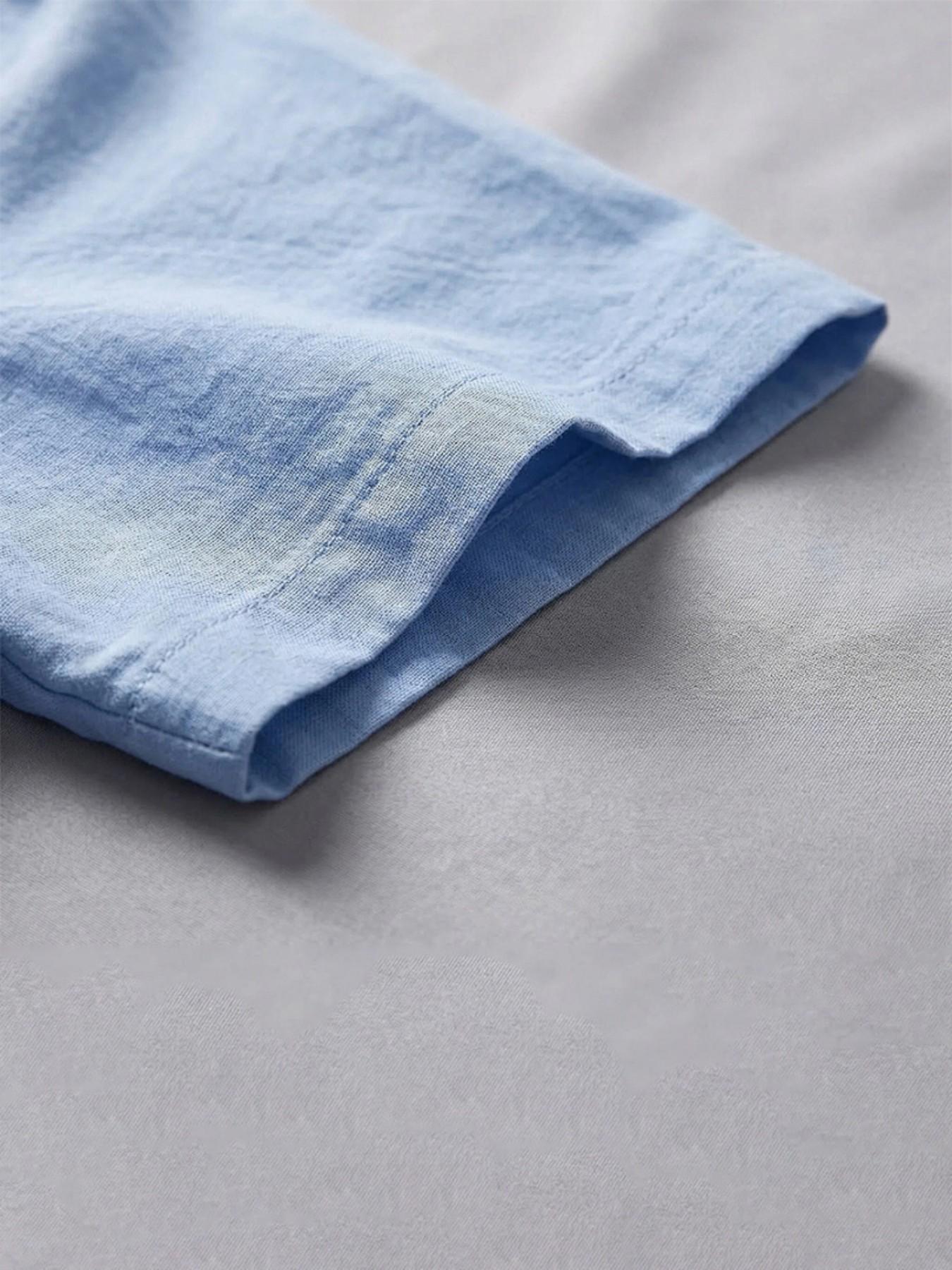 Men's Linen Short Sleeve Shirt, Casual Summer Top, Breathable Lightweight Fabric, Comfortable Daily Wear, Ideal for Warm Weather