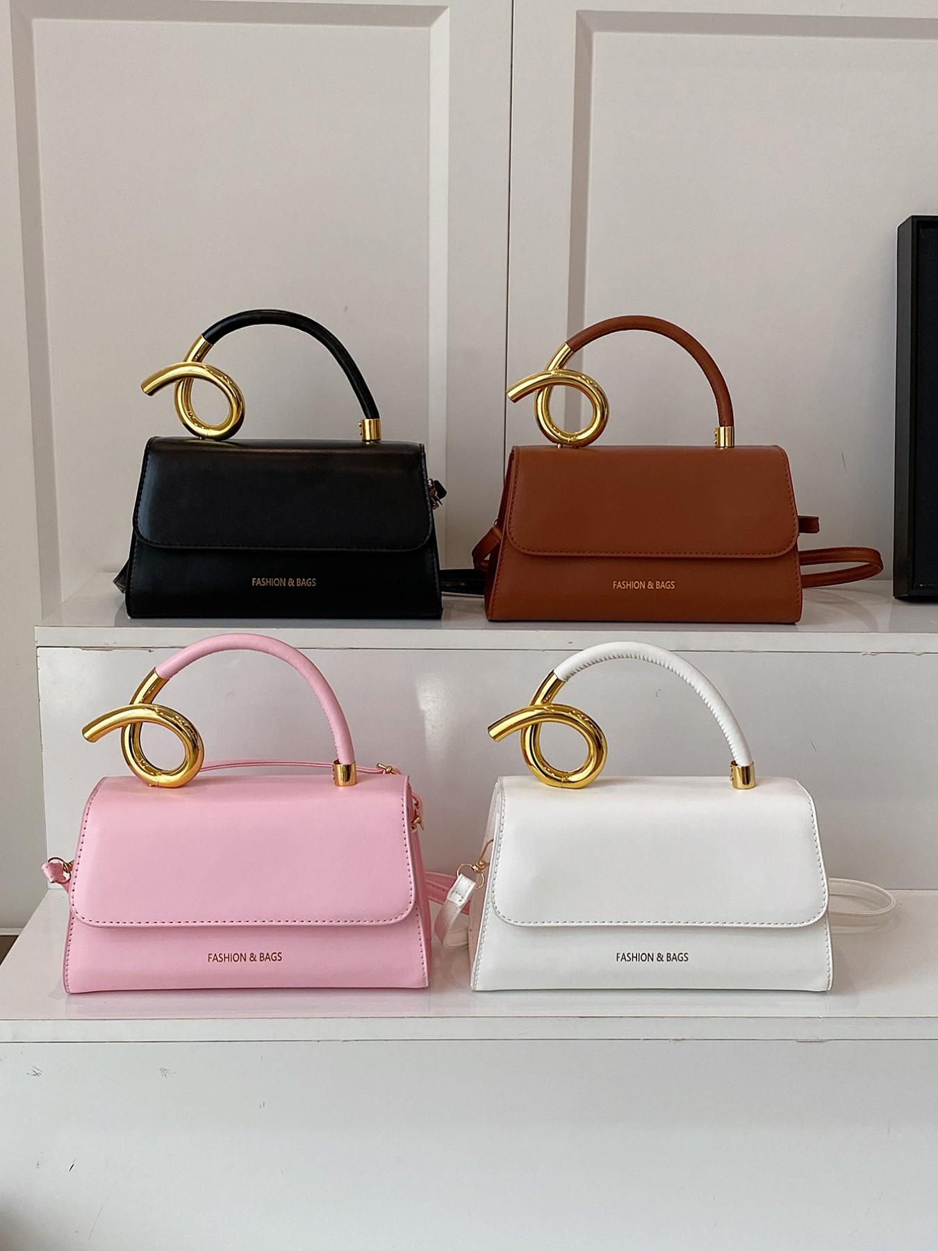 New Women's Handbag, Solid Color Flap Design, Elegant Small Square Bag, Crossbody Bag, Perfect for Office and Casual Outdoors Daily Use