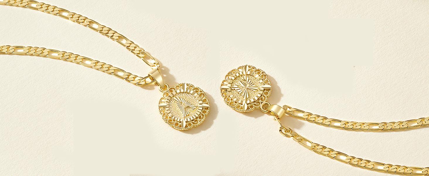 KissYan Initial Necklace for men and Women, 14K Gold Plated Square Letter Pendant Charm Necklace Cuban Chain Capital Alphabets from A-Z Jewelry KissYan Initial Necklace for men and Women, 14K Gold Plated Square Letter Pendant Charm Necklace Cuban Chain Capital Alphabets from A-Z Jewelry