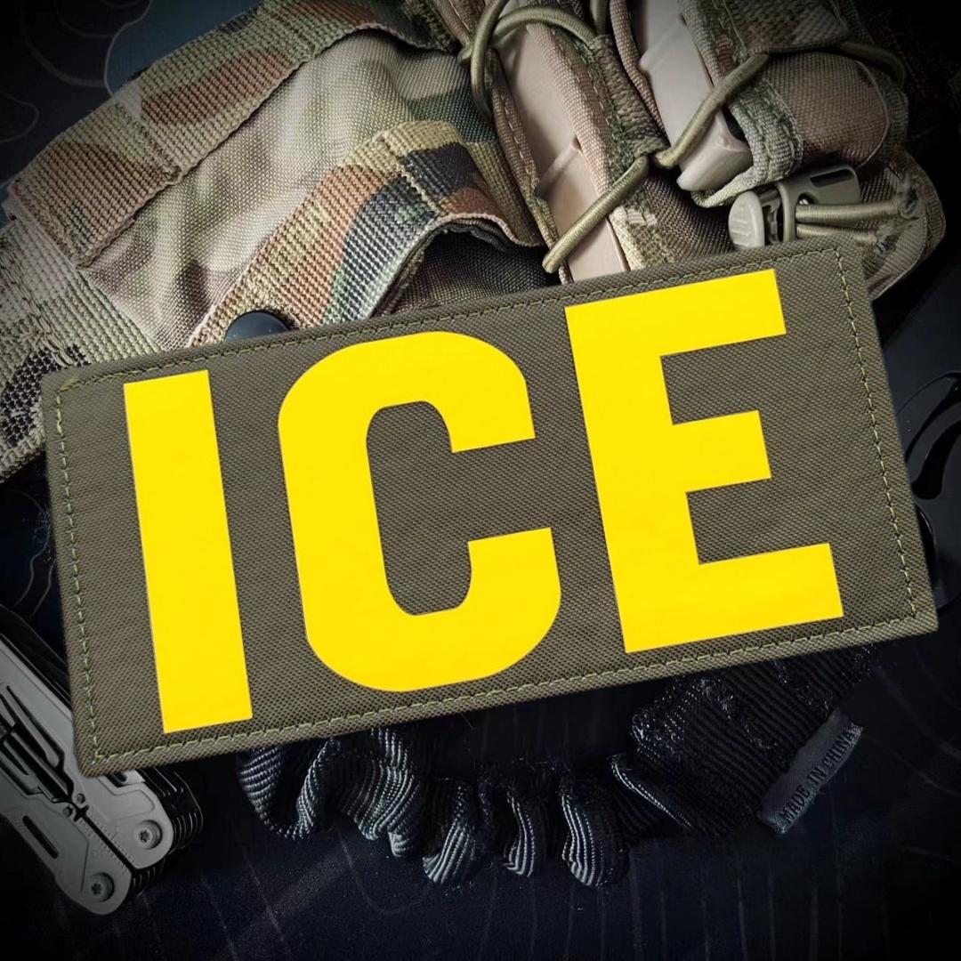ICE Tactical Patch Hook&Loop Patches ICE Backpack Applique Enforcement Armband for Clothes Military Morale Badge Stickers