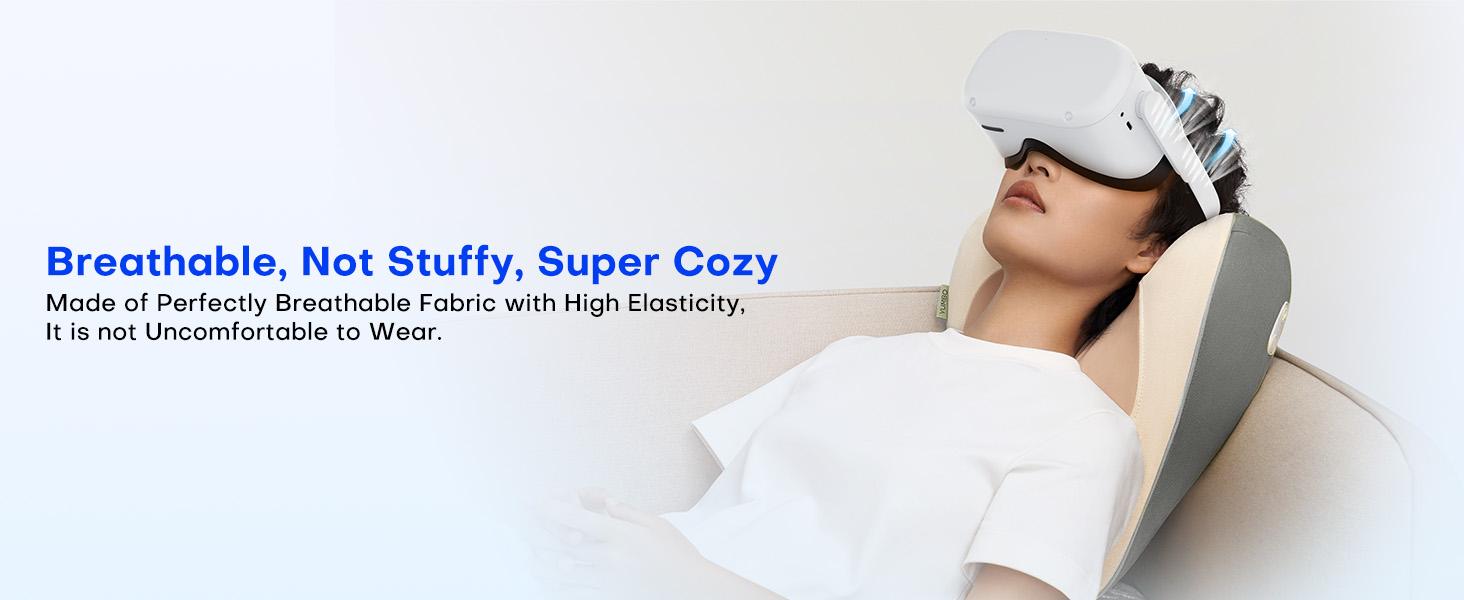 Original Head Strap for Oculus Quest 2, Replacement Head Strap for Meta Quest 2, VR Accessories with 2 Pair Thumb Grip Caps,for Oculus Quest 2,Compatible with Meta Quest 2