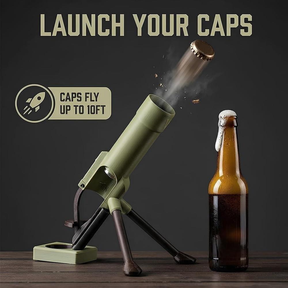 3D Printed Mortar Beer Bottle Opener, 330ML Mortar Bottle Opener, Fun Pop-Up Bottle Opener, Ideal for Home, Bar, Parties, Sports Events