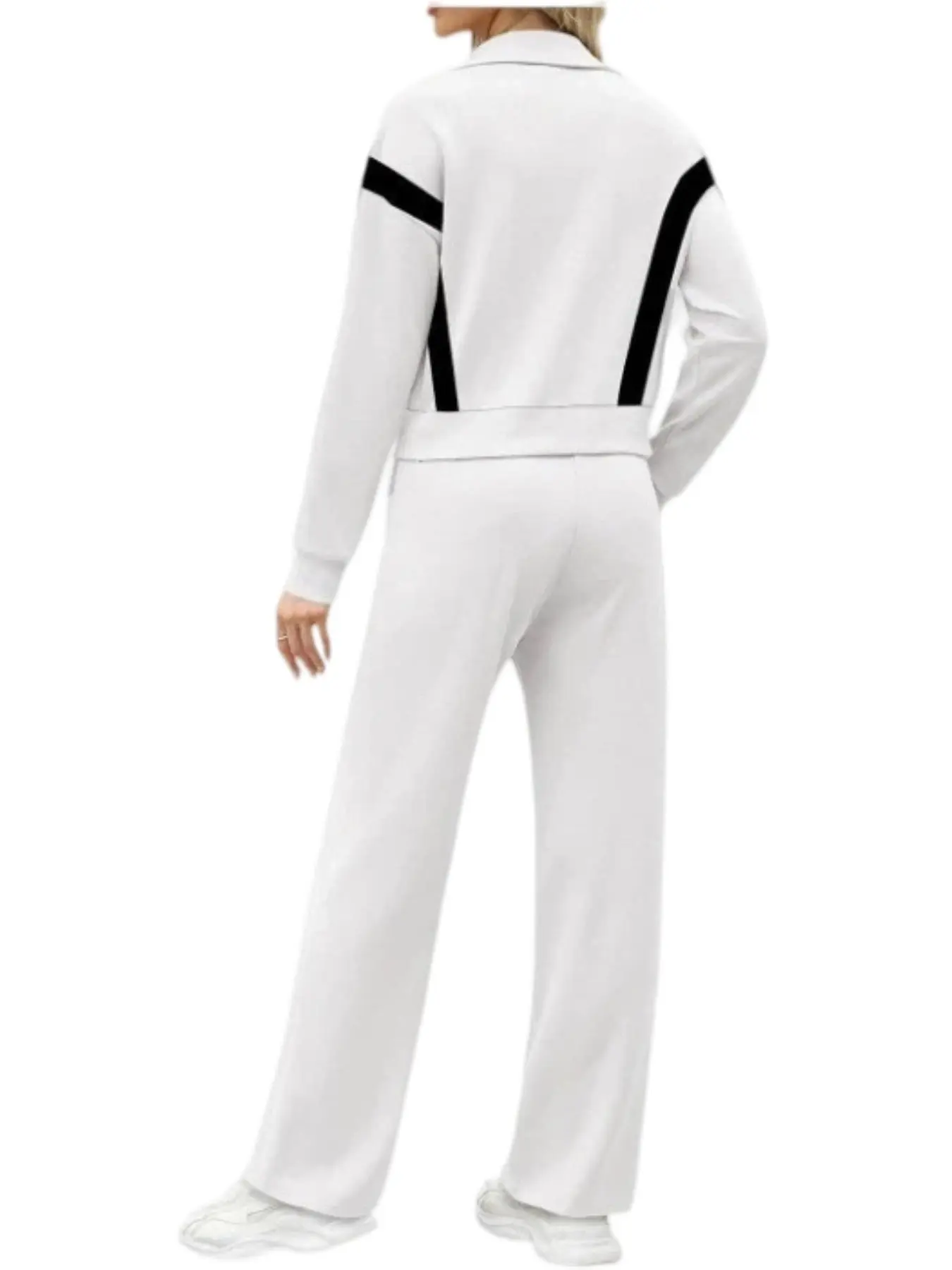 【XX72 Exclusive】Women’s 2 Piece Tracksuit Set Zip Up Jacket Wide Leg Pants Casual Matching Lounge Set Athleisure Tracksuit Athletic Travel Outfit