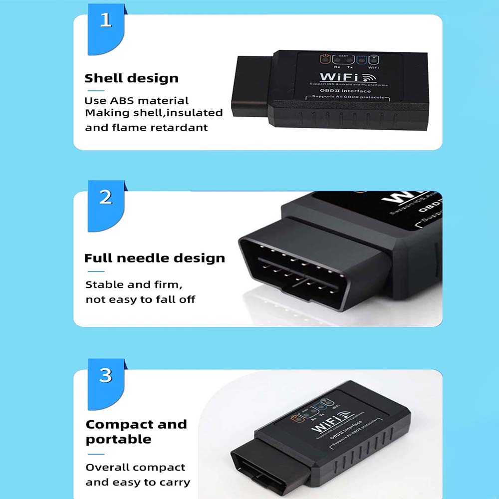 OBD2 WIFI ELM327 V 1.5 Scanner for Auto OBDII OBD 2 ODB II ELM 327 V1.5 WI-FI Code Reader Diagnostic Tool