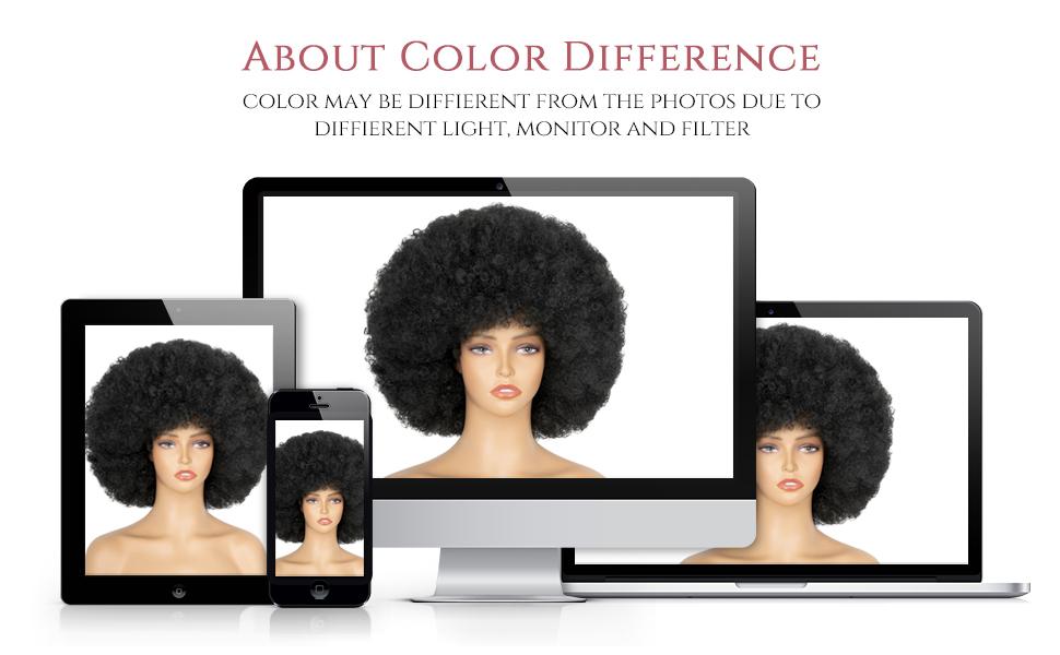 【2025 Super Deal】Clicli Glueless Wear Go Wig Short Afro Curly Human Hair Wigs for Black Women Cosplay Wigs 70s Puff Wig with Bangs