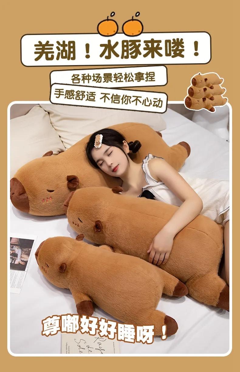 Large Capybara Stuffed Toy - Pure Cotton Soft Pillow Cushion, 50/70/90cm, Birthday Holiday Gift for Girls